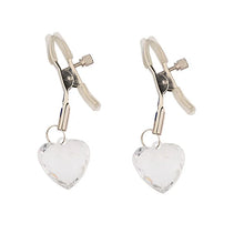 Load image into Gallery viewer, Heart-shaped Crystal Pendant Nipple Clip