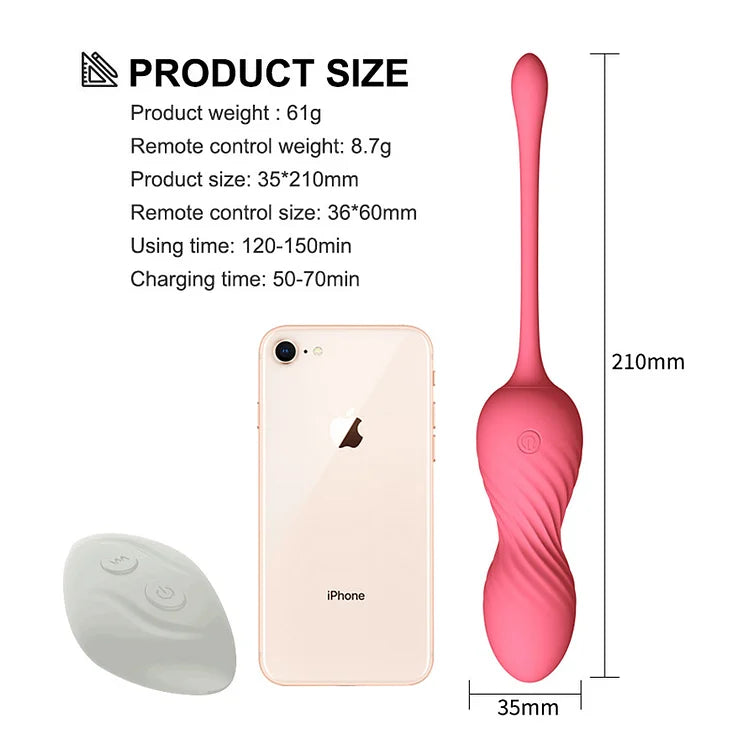 Women's Wireless Egg Skipping Masturbator Vaginal Dumbbell Stimulation Vaginal Vibrator