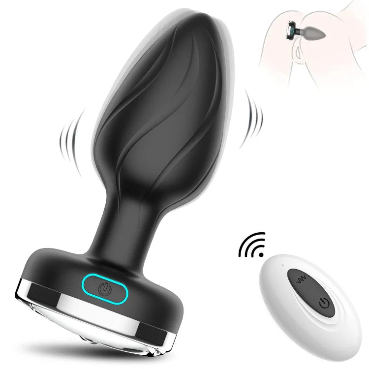 Glow In The Dark Wireless Remote Control Anal Plug Vibrator Masturbation Silicone Luminous Anal Plug Female Masturbator Aliexpress Amazon