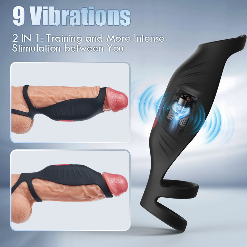 Thrust Enhancer - 2 IN 1 Vibrating Penis Sleeve