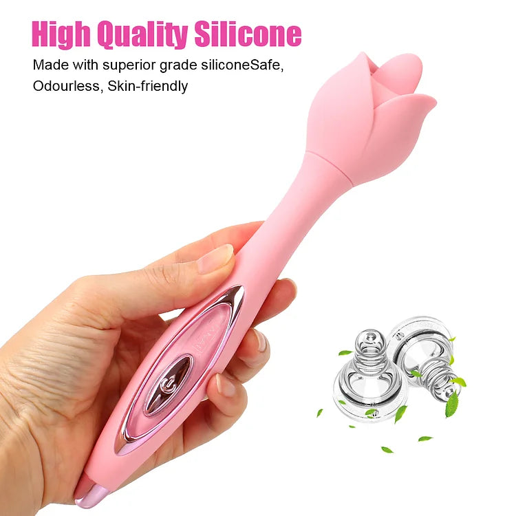 Rose Tongue Licking Wand Vibrator