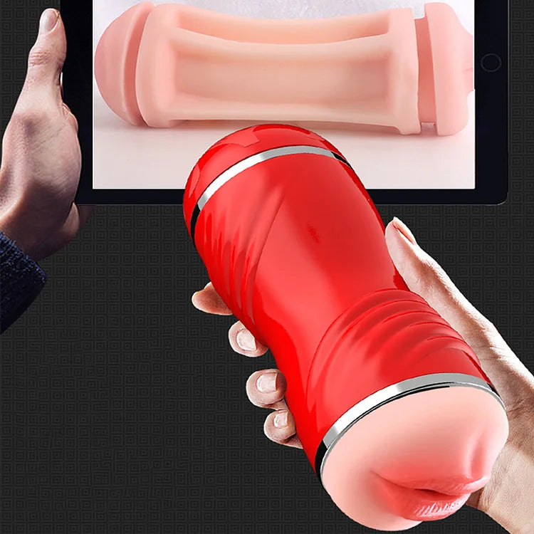 Bite Sperm Cup Aircraft Cup Male Appliance Masturbation Double Headed