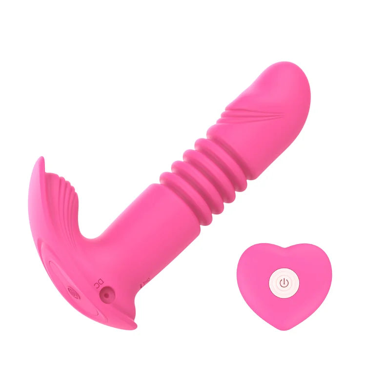 Remote Control Telescopic Dildo Clit Massager G-spot Vaginal Stimulator