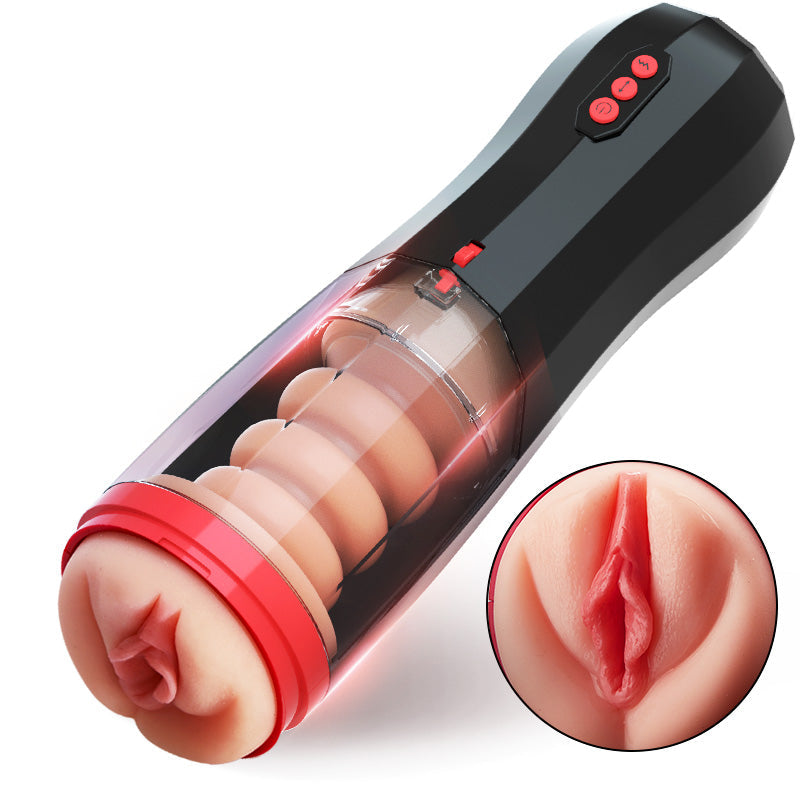 Lifelike Automatic 5 Thrusting 10 Vibrating Vocable Masturbation Cup