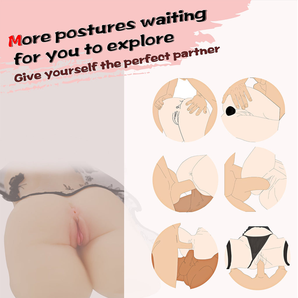 Silicone doggy-style female butt 11.2 Lbs