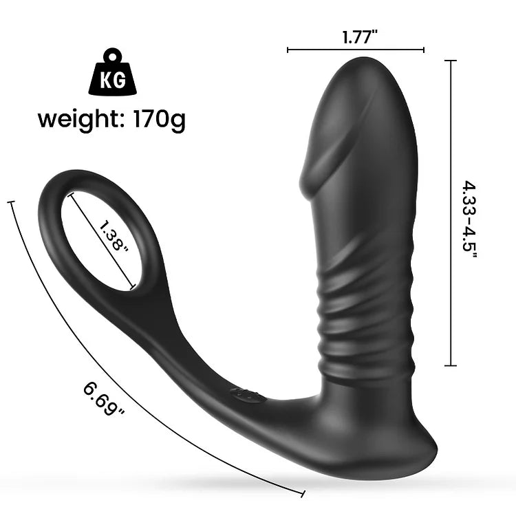 10 Vibrating Cock Ring Anal Vibrator with Remote Control