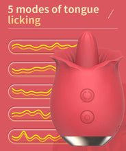 Load image into Gallery viewer, Powerful Rose Toy Vibrator With Tongue Licking Oral Nipple Clit Clitoris Stimulator