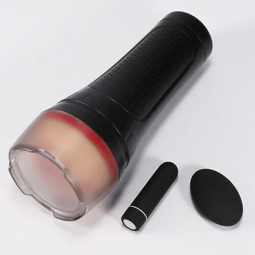 2 IN1 Vibrating & Realistic Vagina Fleshlight Masturbator