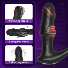 Load image into Gallery viewer, 9 Wiggling &amp; Swaying &amp; Vibrating Prostate Massager with Cock Ring