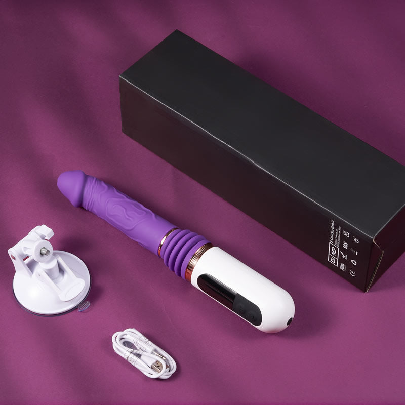 Megan Thrusting & Vibrating Dildo Machine with Handle and Sucker