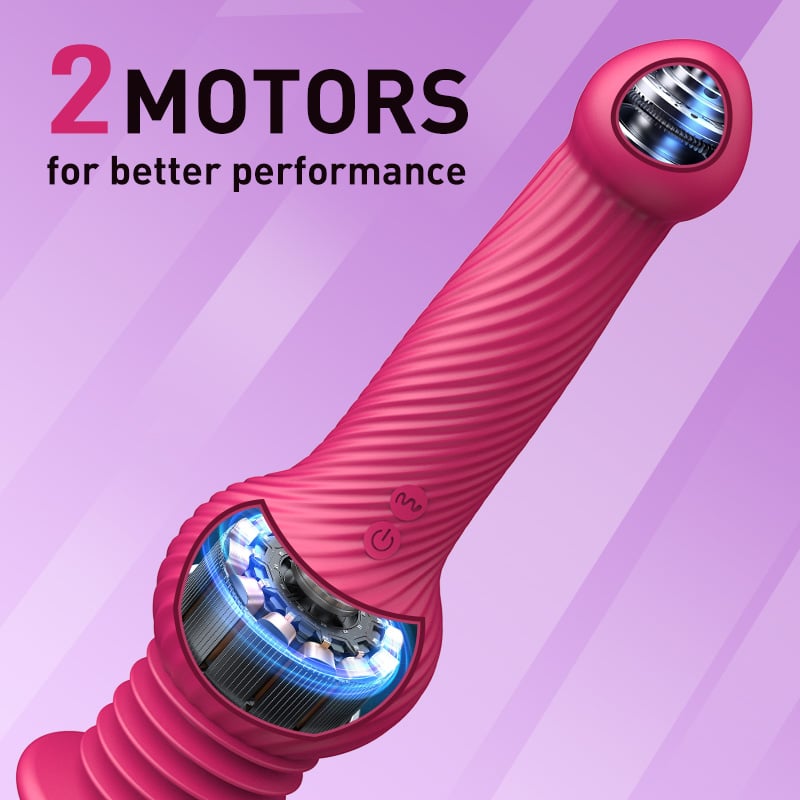 9.25 In 10 Thrusting Vibrating Huge Monster Knot Dildo