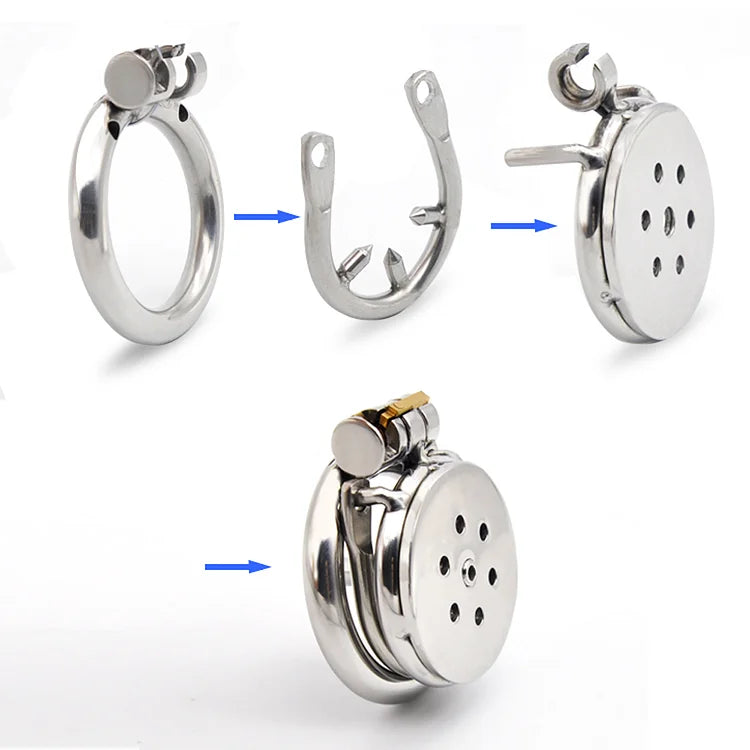 Stainless Steel Men's Flat Chastity Lock