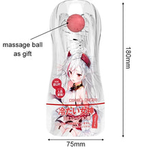 Load image into Gallery viewer, Red Pill Spiral Clip Aircraft Cup Male Masturbation Penis Exerciser