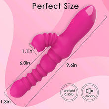 Load image into Gallery viewer, Thrusting Rabbit Vibrator for Tongue Licking Rotating Dildo with 7 Vibration and 3 Telescopic Modes, Bunny Personal Sex Toys for Women Couples