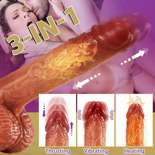 SINGER 3-in-1 Realistic Non-sticky Blush Dildo 9 INCH