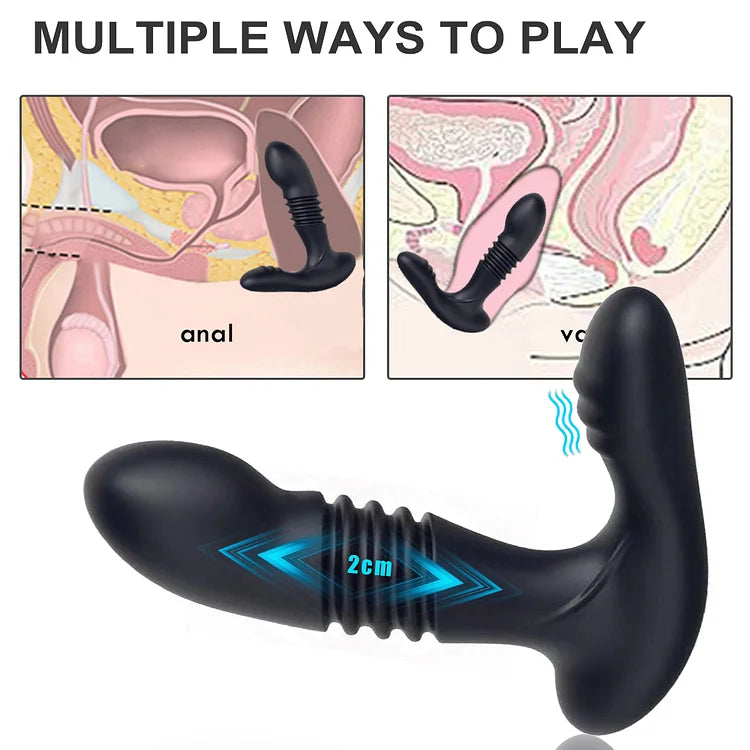 Men's Retractable Prostate Anal Plug G-point Stick Vibrator