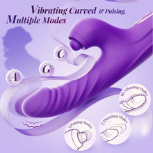 Load image into Gallery viewer, CHERLY 4 in 1 G Spot thrusting &amp; sucking vibrator Clitoral Stimulator