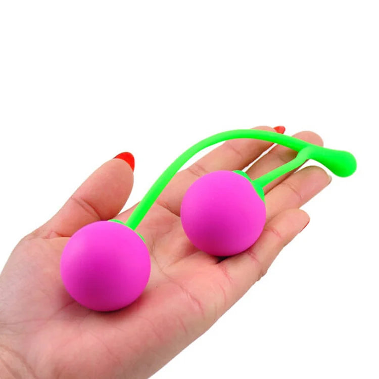 Cherry Vaginal Silicone Kegel Ball Anal Dildo Butt Plug