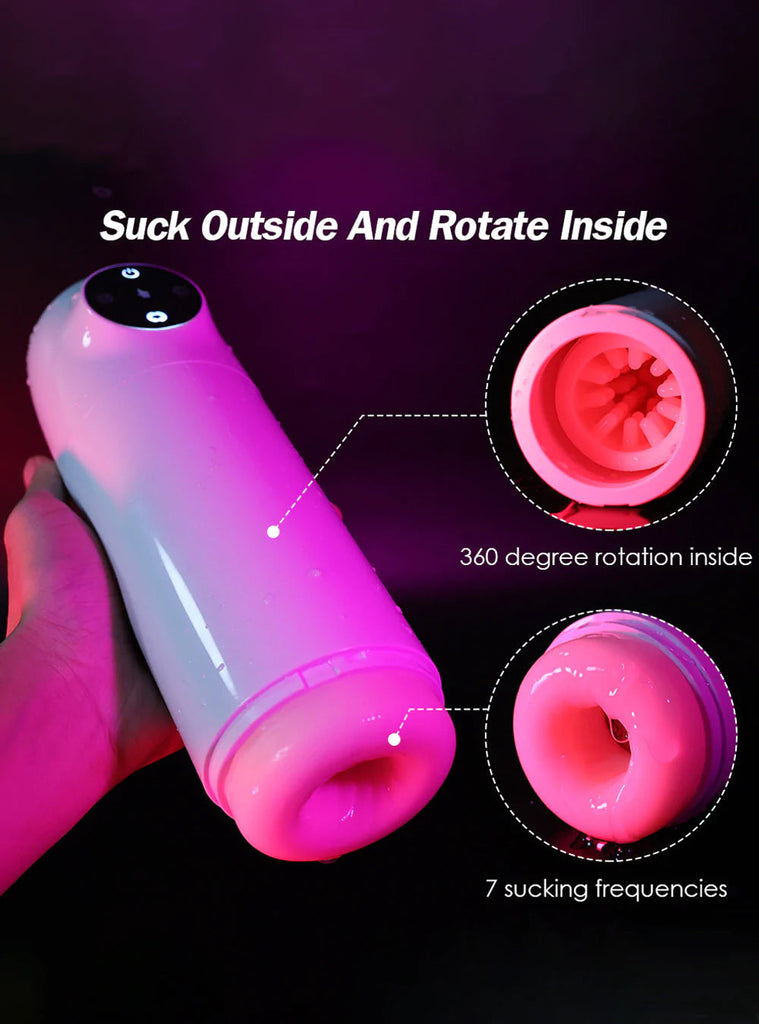 Male Masturbator Rotating Sucking Waterproof Blowjob Machine