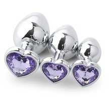 Load image into Gallery viewer, Aluminum Alloy Heart Anal Plug Smaller