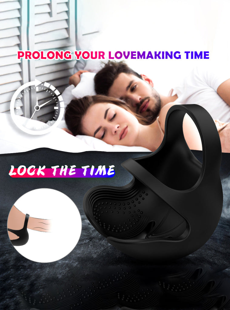 Remote Control Cock Ring 9 Modes Vibration 2 IN 1 Testicle Penis Massager