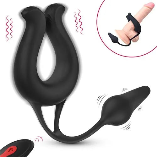 Remote Control Cock Ring With Anal Stimulation