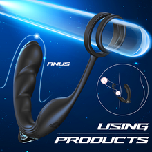 Load image into Gallery viewer, 9 Speed Vibrating Prostate Massager Delayed Ejaculation Ring Anal Plug Vibrator With Remote Control