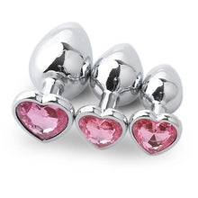 Load image into Gallery viewer, Aluminum Alloy Heart Anal Plug Smaller