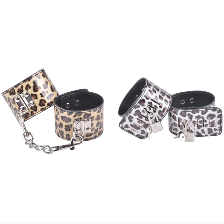 Leopard Leather Ten Piece Set Binding Set Husband And Wife Flirting Toys