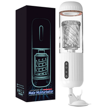 Load image into Gallery viewer, Platinum Warrior White 10 Telescopic Rotation 10 Suction Automatic Male Masturbation