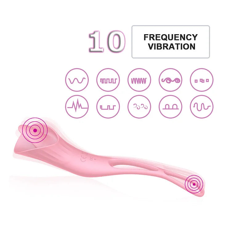 Ballerina Vibrator Vacuum Suction Tongue Licking Vibrator