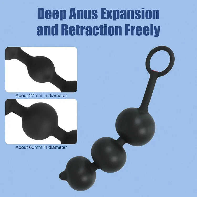 Inflatable 3 Balls Beads Anus Vagina Expander Prostate Massager