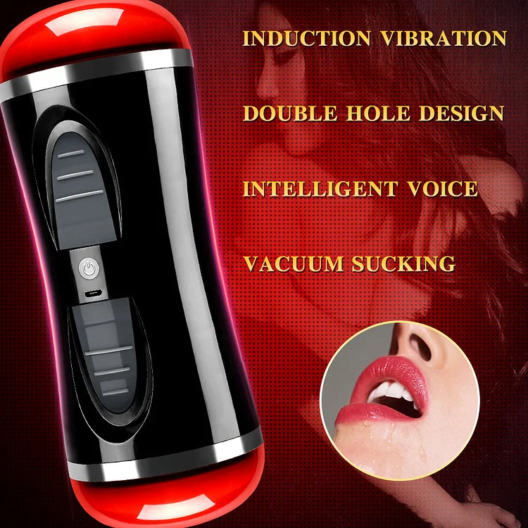 Double Head Automatic Vibration Voice Interaction Hands-free Aircraft Cup