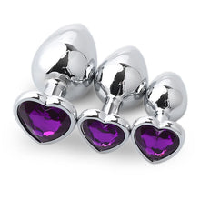 Load image into Gallery viewer, Aluminum Alloy Heart Anal Plug Smaller