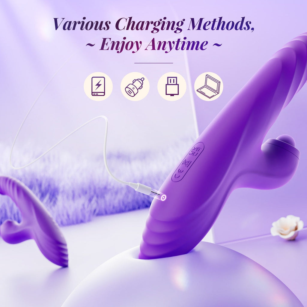 CHERLY 4 in 1 G Spot thrusting & sucking vibrator Clitoral Stimulator