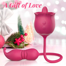 Load image into Gallery viewer, 3 In 1 Rose Toy Clit Licking Toy Dildo Tongue G Spot Clitoral Nipple Vibrator