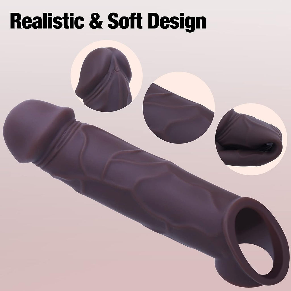 10x Remote Control Blacke Penis Sleeve Vibrating Cock Sleeve