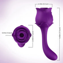 Load image into Gallery viewer, 2 In 1 Rose Sucking Vibrator