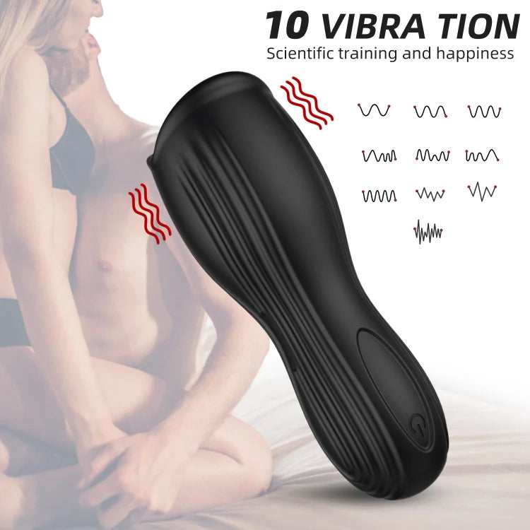 Automatic Male Masturbators Vibration Silicone Vagina Masturbation Cup