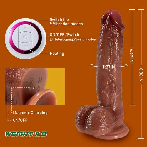 New Super Simulation Makeup Electric Penis Expansion, Rotation, Swing, Vibration, Adult Female Sex Products Cross-border