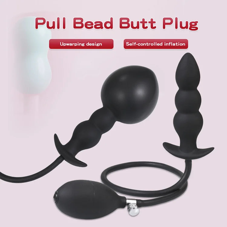 Expandable Silicone Inflated Super Big Anal Butt Plug Prostate Massager