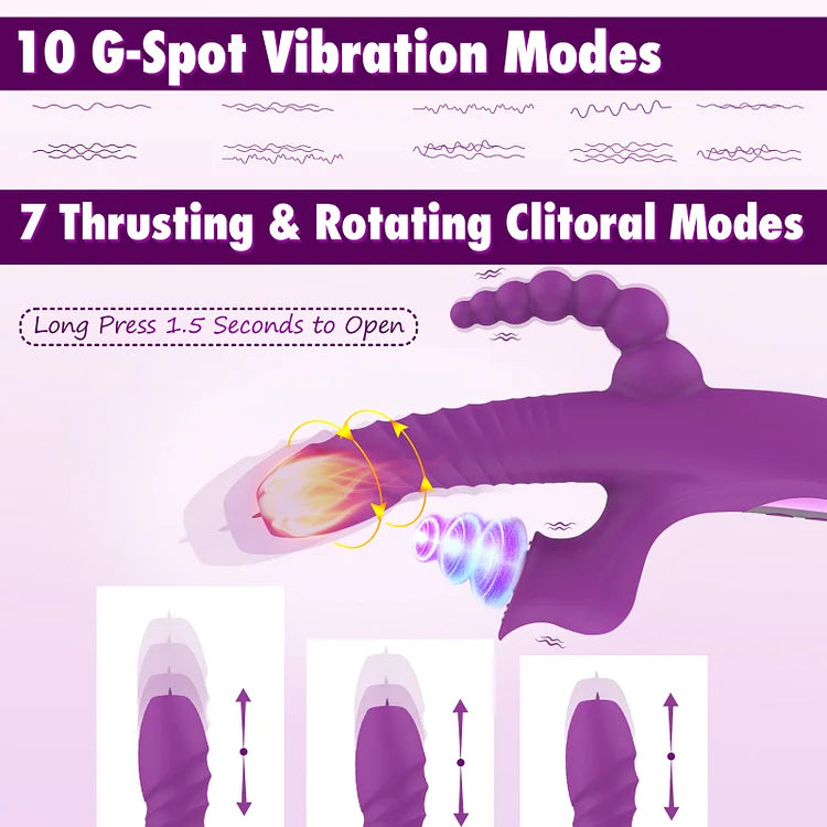 Cactus 5-in-1 Heating Retractable Swing Suction Tongue-licking Vibrator