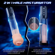 Load image into Gallery viewer, 4 Modes sucking Penis Pump Realistic Male Masturbator