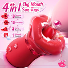 Load image into Gallery viewer, 4 IN 1 Mouth Sucking Vibrator Rose Sex Toy