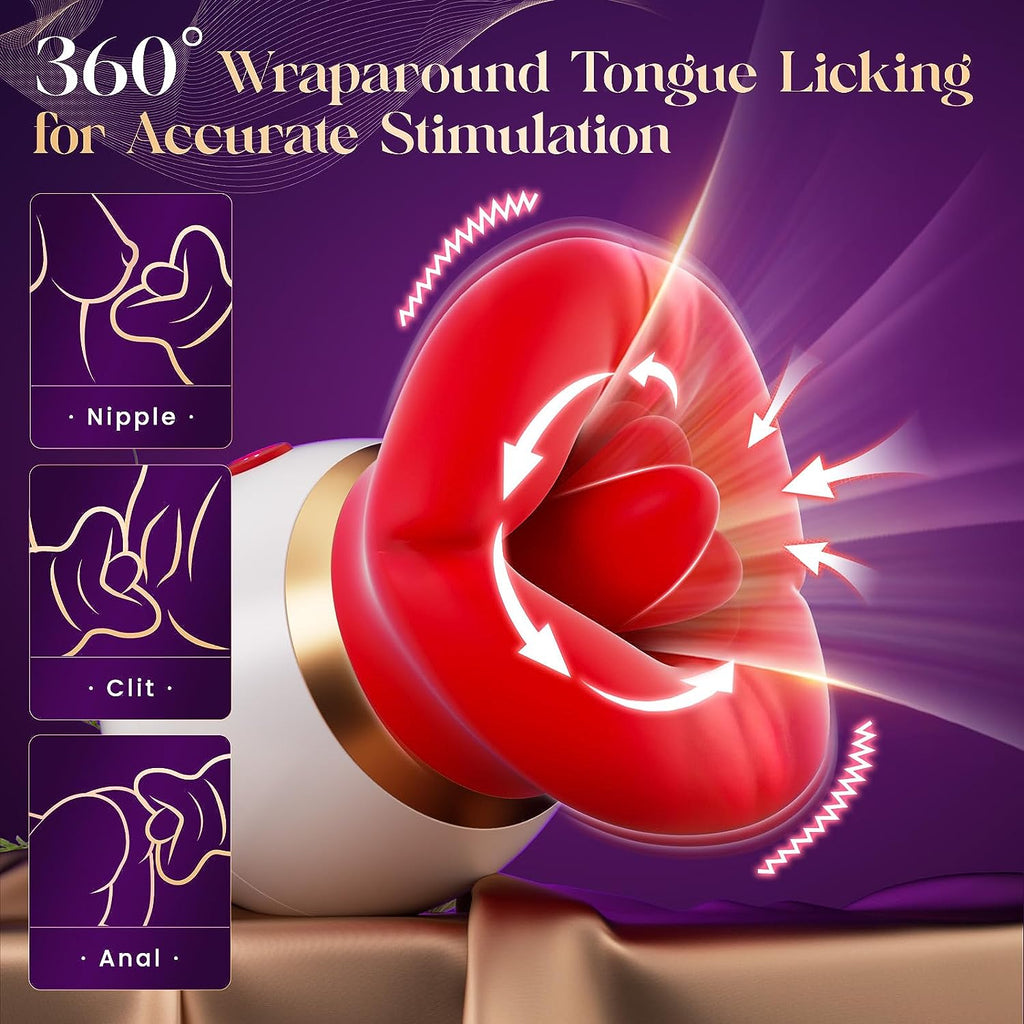 Big Mouth Tongue Licking Swinging Suction Vibration Oral Sex Toy