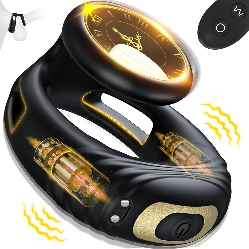 10X Remote Vibrating Stretchy Dual Cock Ring