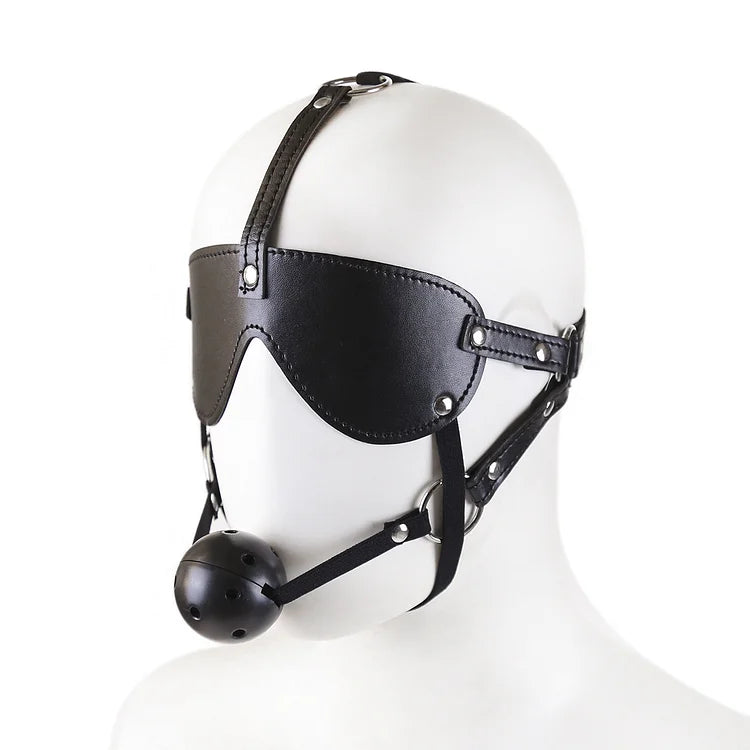 Bdsm Mouth Ball Gag With Eyeshade Combination Set Sex Toy For Adults