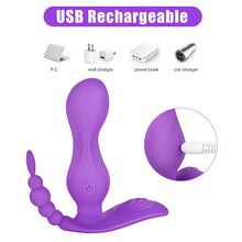 Load image into Gallery viewer, Double Head Silicone Vibrator with Remote Control