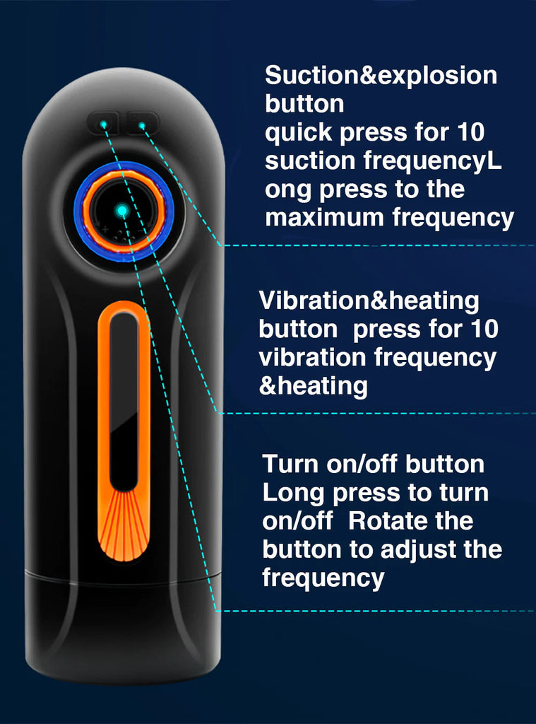 5 IN 1 Automatic Stroker 10 Vibrating Thrusting 4 Suction