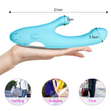 Load image into Gallery viewer, Shark Vibrator Nipple Clitoris Stimulator Vagina Massager G-spot Rabbit Vibrator